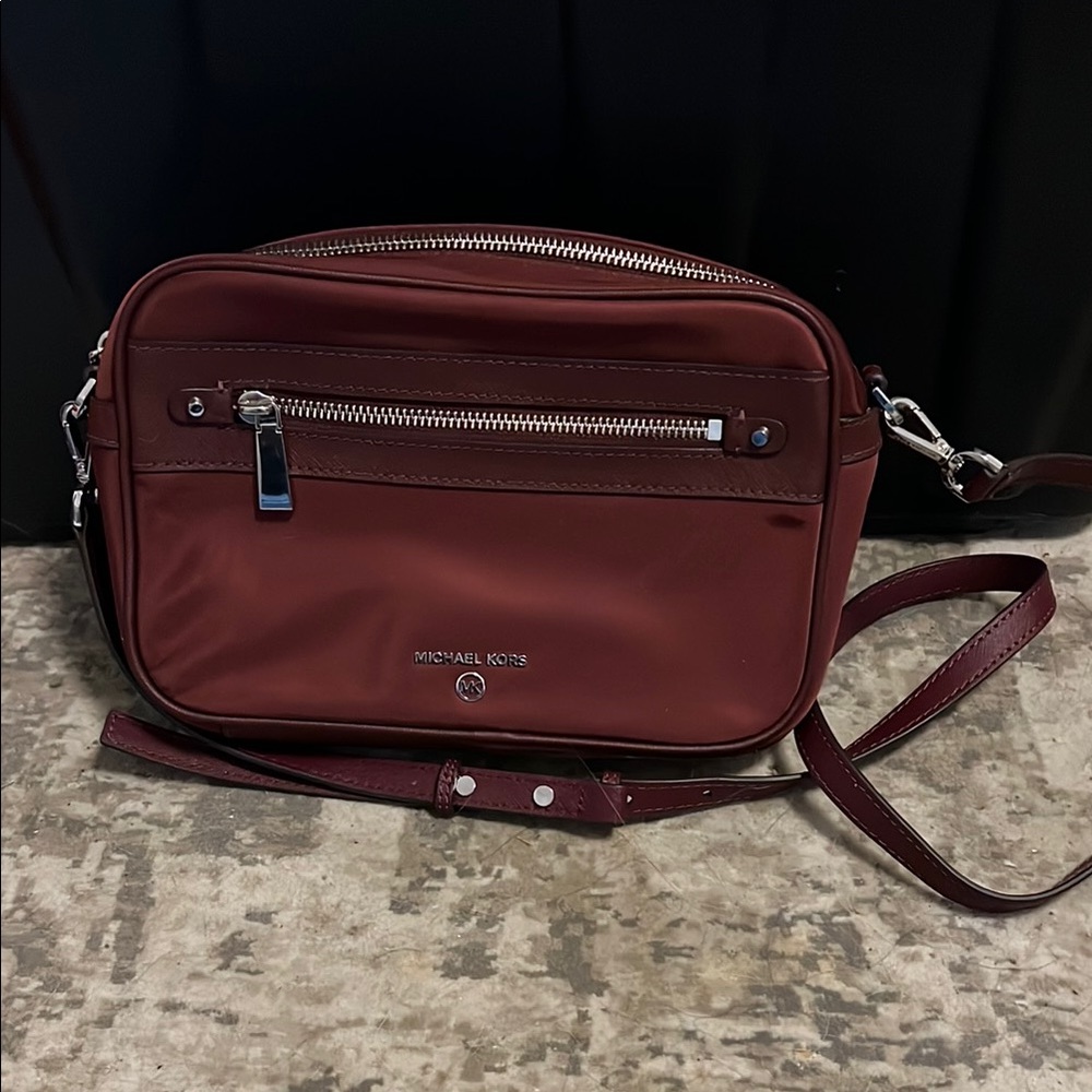 Michael Kors maroon crossbody bag